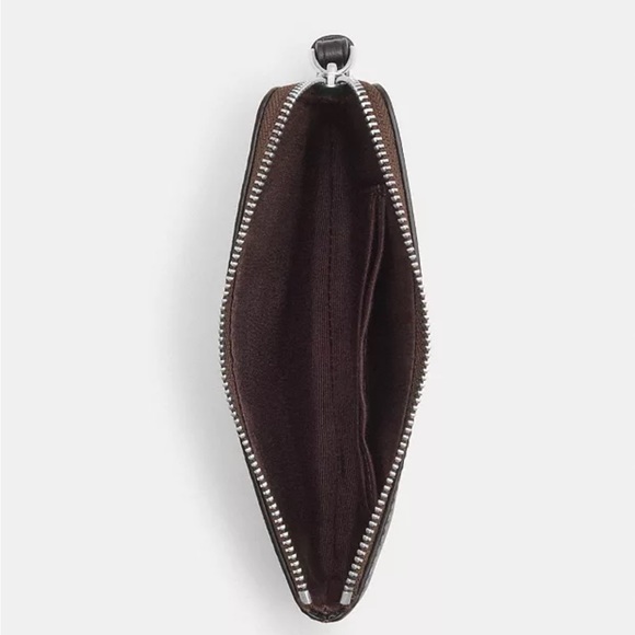 Coach Corner Zip Wristlet In Signature Canvas With Heart Print - Picture 3 of 4